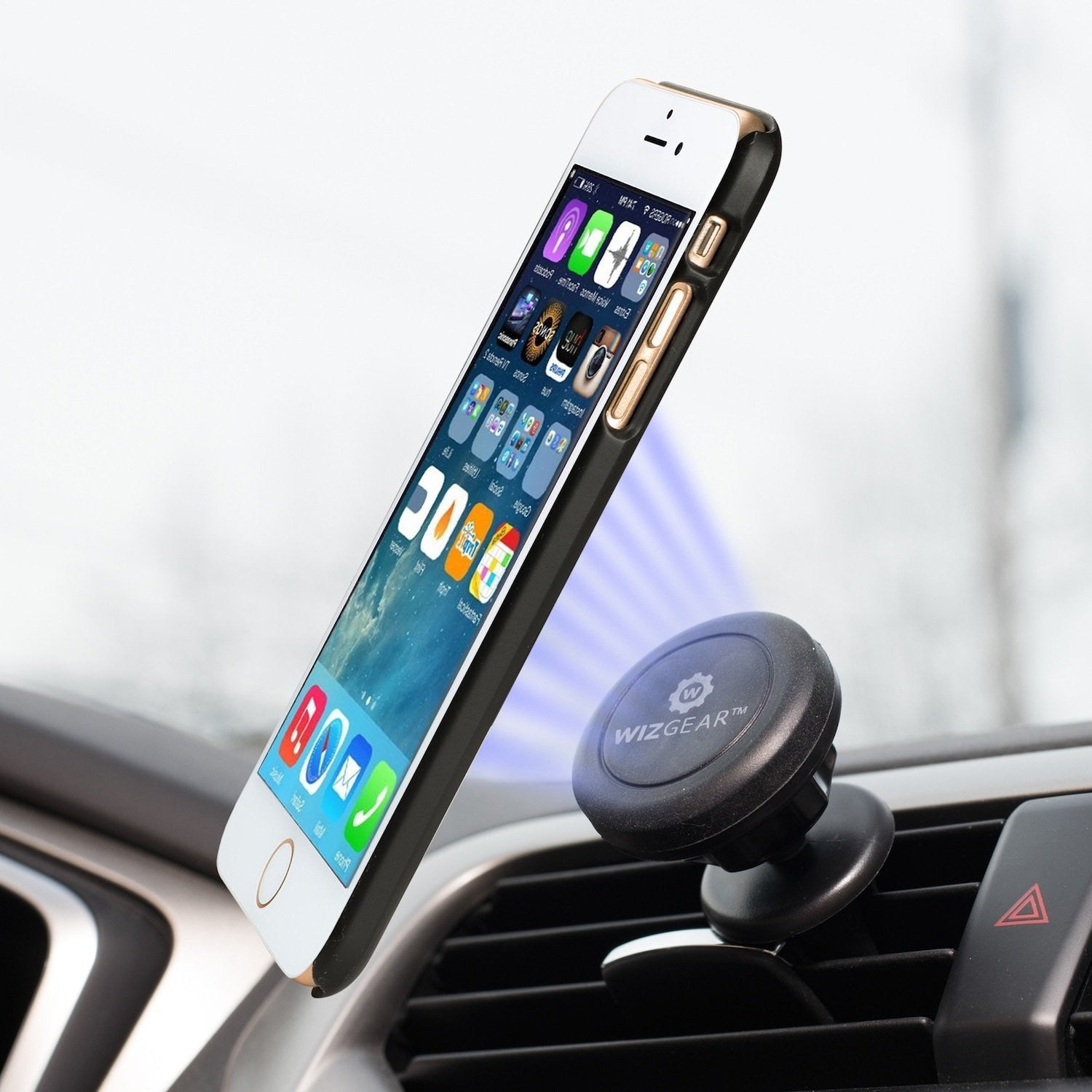 Wizgear Universal Air Vent Magnetic Car Mount Holder for Cell Phones and Mini Tablets with Fast Swift-Snap Technology