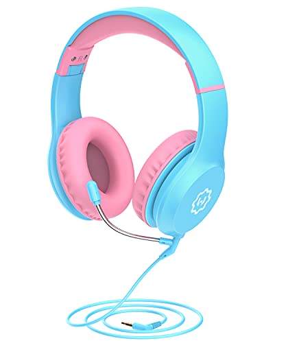 WixGear Headphones for Kids Volume Limiter 85/94dB, Over-Ear Girls Boy