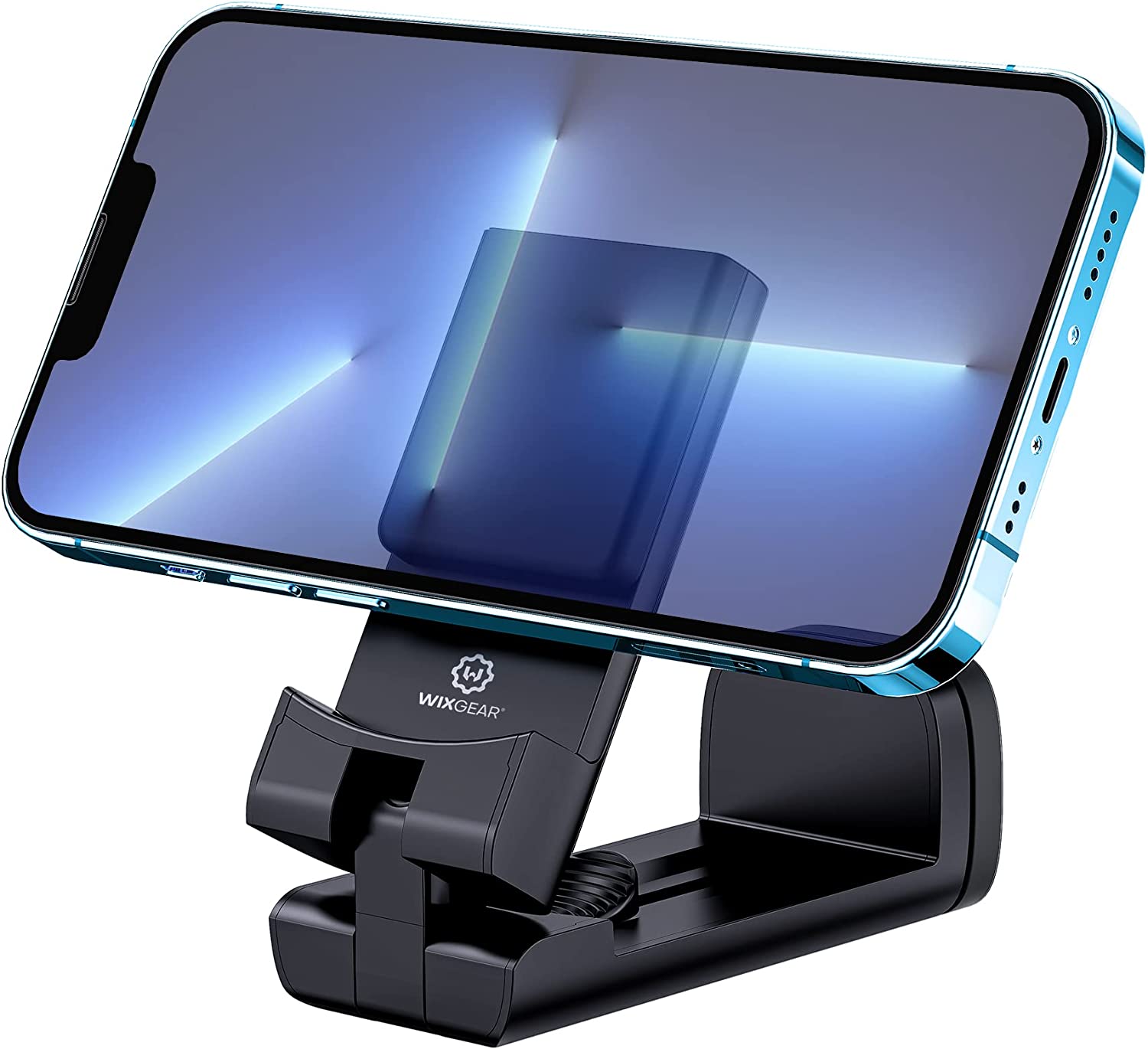 Wixgear Universal Magnetic Airplane in Flight Tablet Phone Mount, Phone Holder for Desk with Multi-Directional Dual 360 Degree Rotation, Pocket Size